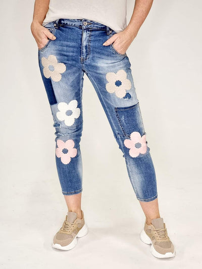 Cat & Co Jeans med blomster