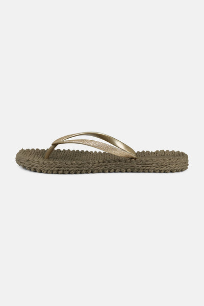Flip Flop With Glitter - Cub Brown