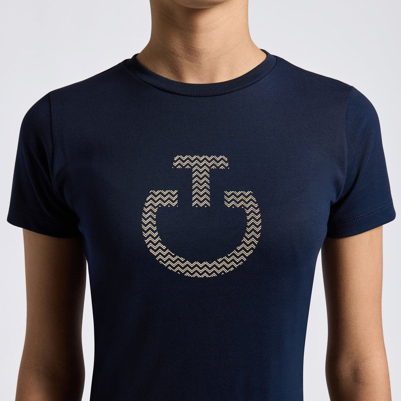 CT Logo Bomuld T-shirt - Navy, ride t-shirt, ridebluse, ridetøj, cavalleria toscana,