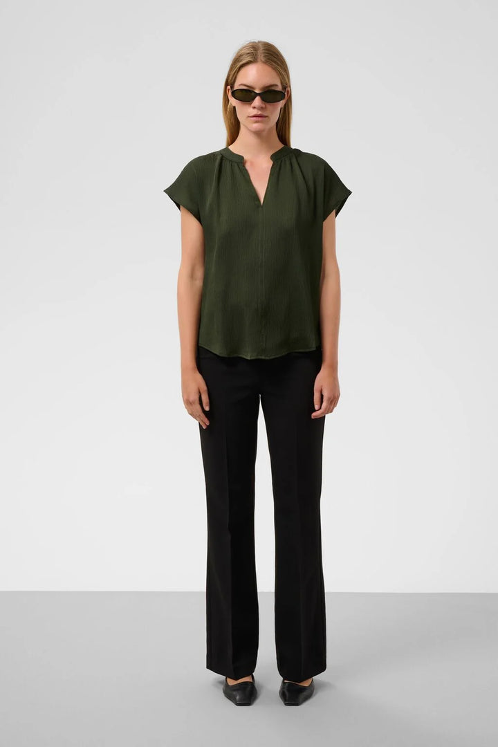 Soaked Leodora Merapi V-neck Bluse - Rosin