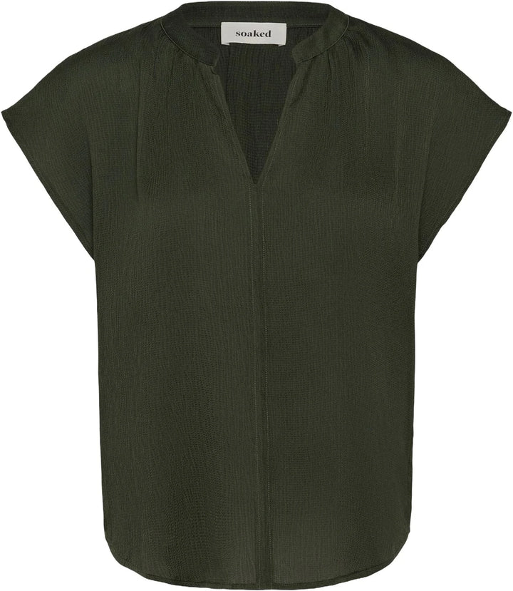 Soaked Leodora Merapi V-neck Bluse - Rosin