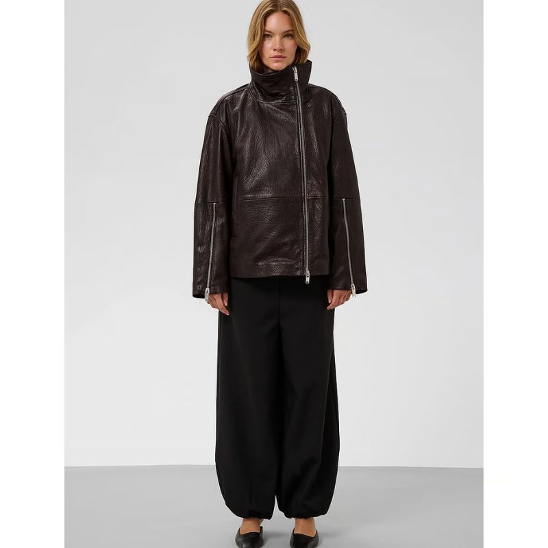 Soaked Ginnie High Collar Jacket - Brun