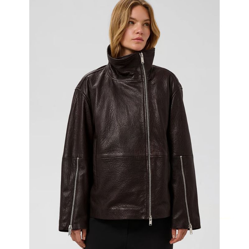 Soaked Ginnie High Collar Jacket - Brun