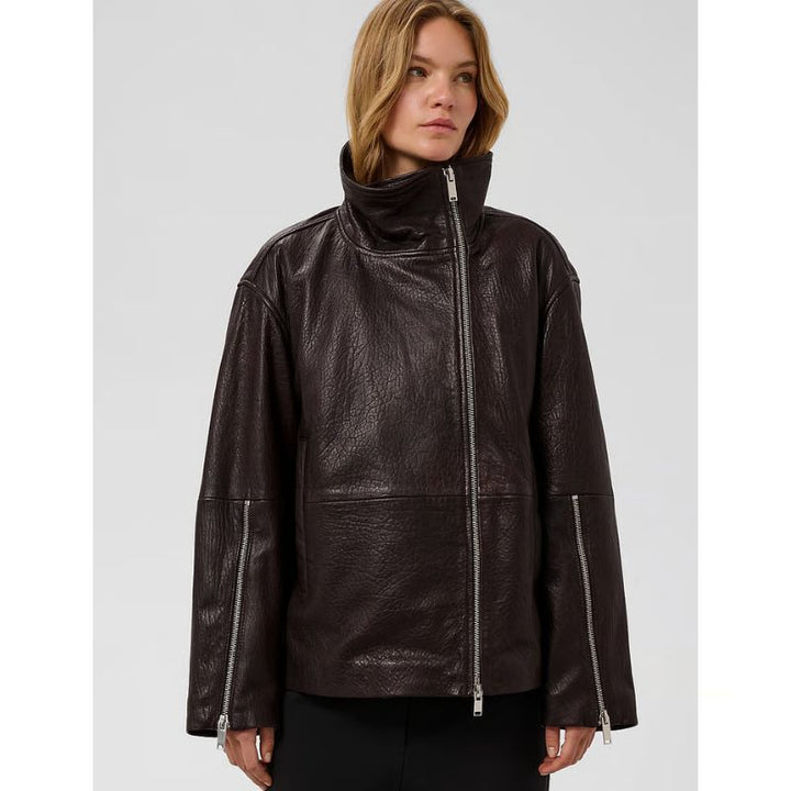 Soaked Ginnie High Collar Jacket - Brun