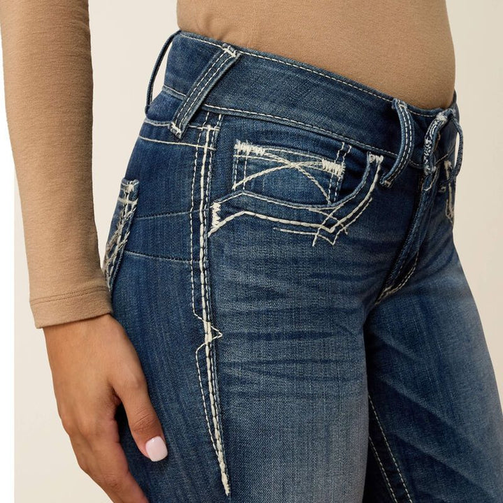 Ariat Real Entwined Boot Cut - Marine