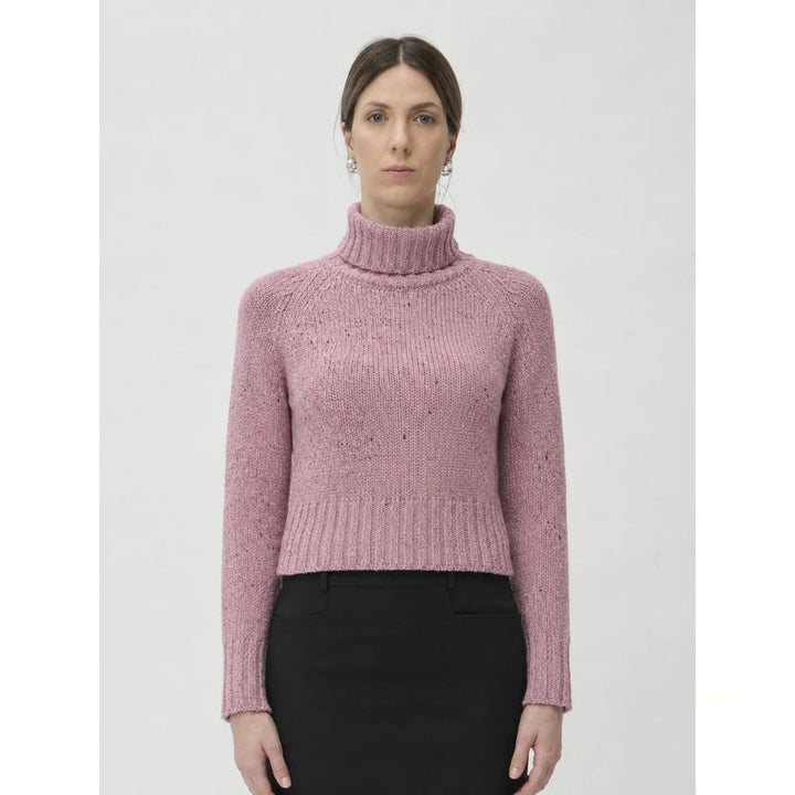 Elise Gug Dixit Sweater Hig Neck - Rosa Melange