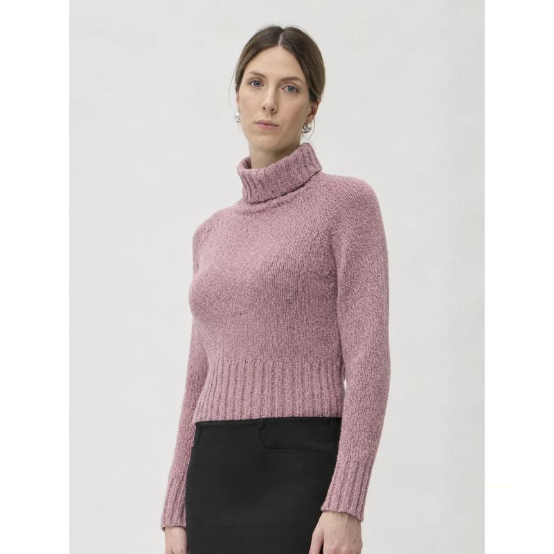 Elise Gug Dixit Sweater Hig Neck - Rosa Melange