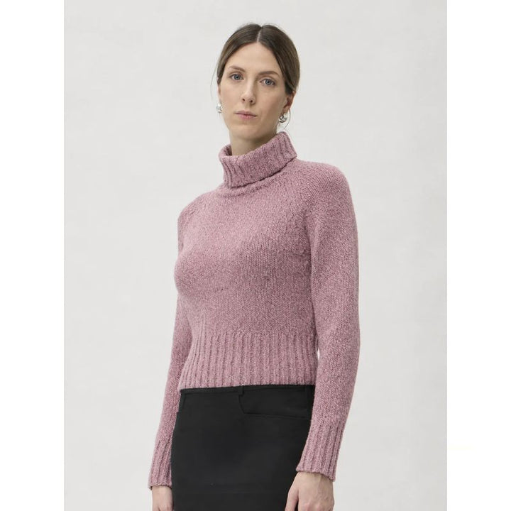 Elise Gug Dixit Sweater Hig Neck - Rosa Melange