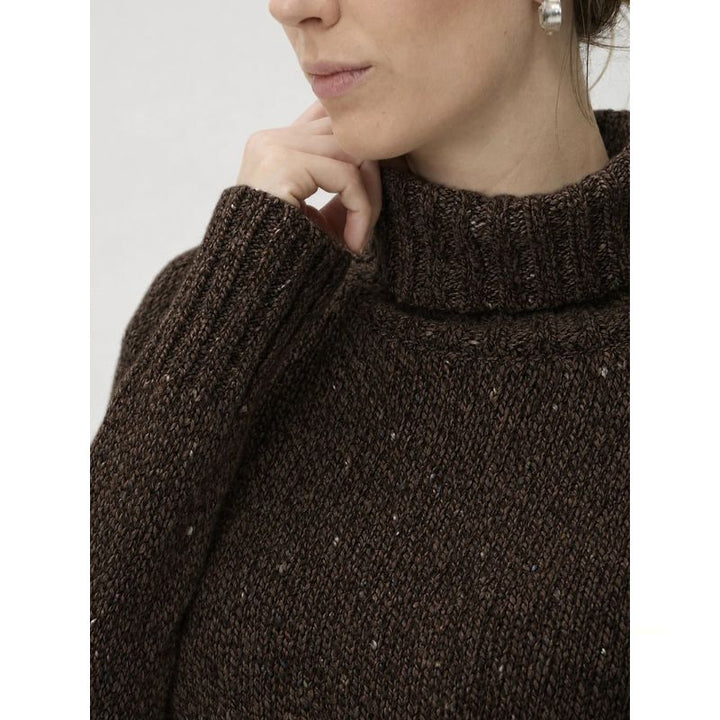 Elise Gug Dixit Sweater Hig Neck - Brown Melange