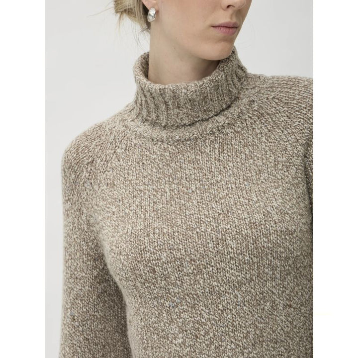 Elise Gug Dixit Sweater Hig Neck - Beige Melange