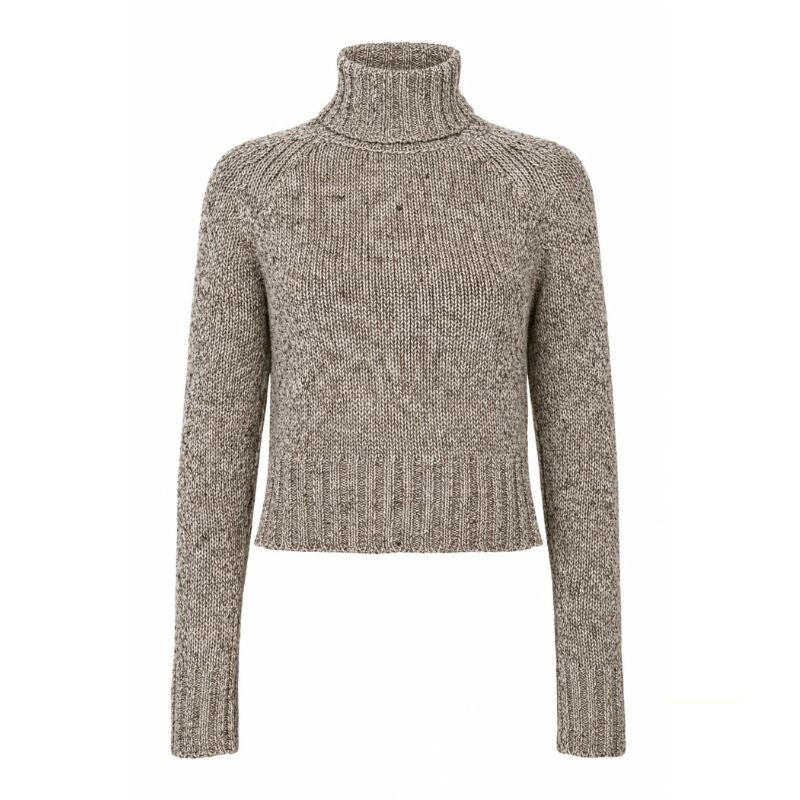 Elise Gug Dixit Sweater Hig Neck - Beige Melange
