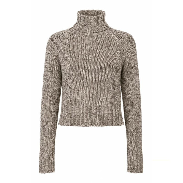 Elise Gug Dixit Sweater Hig Neck - Beige Melange