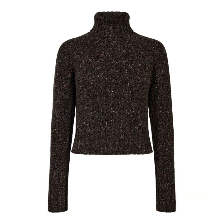 Elise Gug Dixit Sweater Hig Neck - Brown Melange