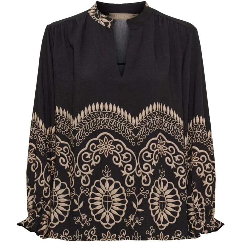 Marta Linden Bluse - Sort