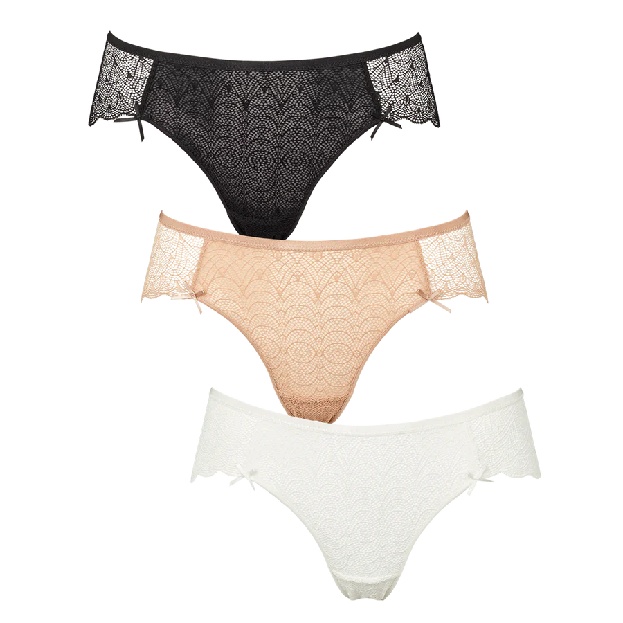 Missya Lady lace tai 3-pack - Multi colour