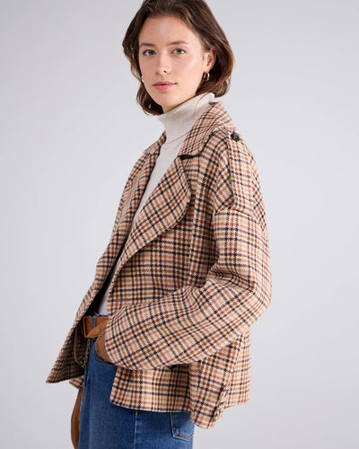 Wool plaid jacket