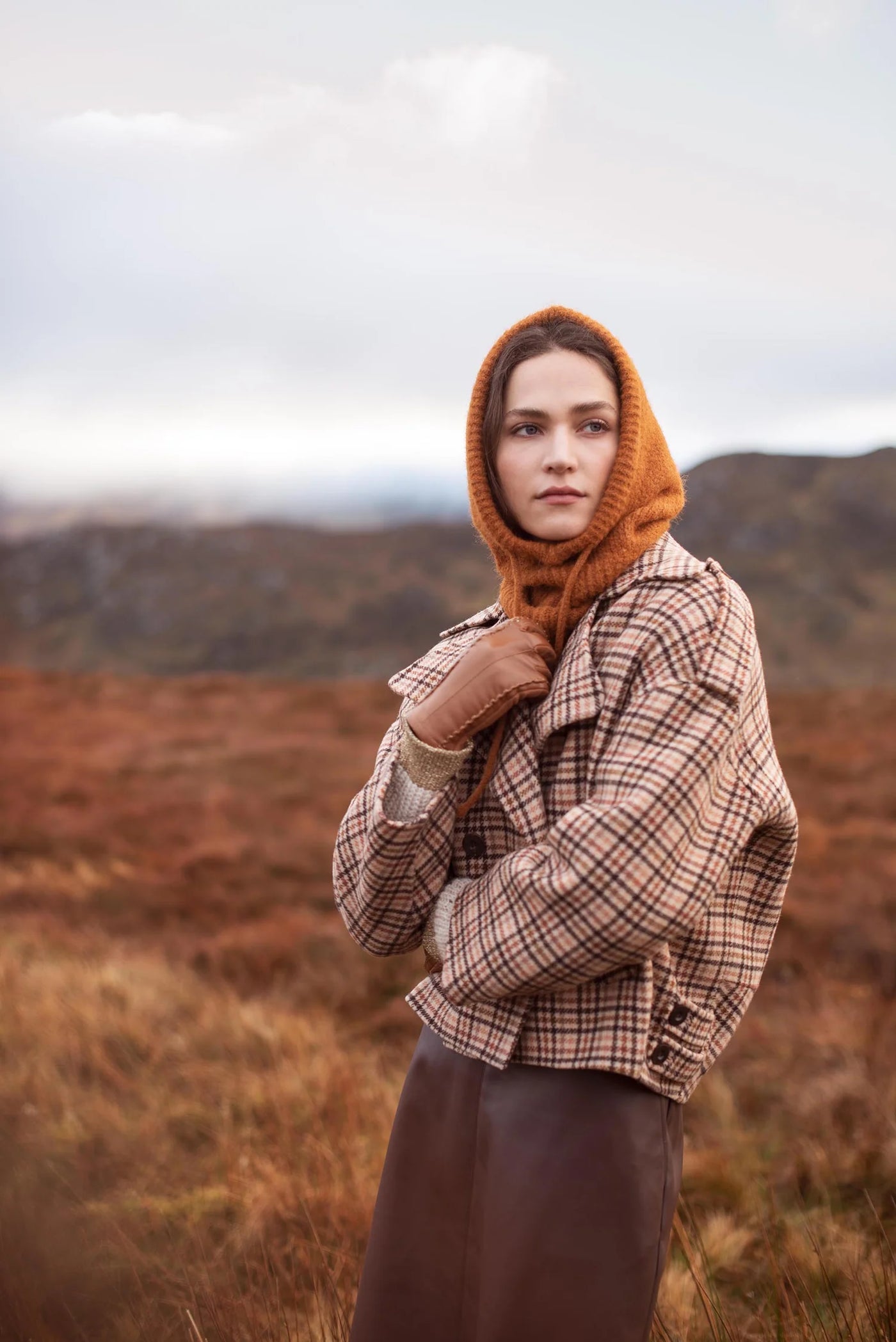 Wool plaid jacket