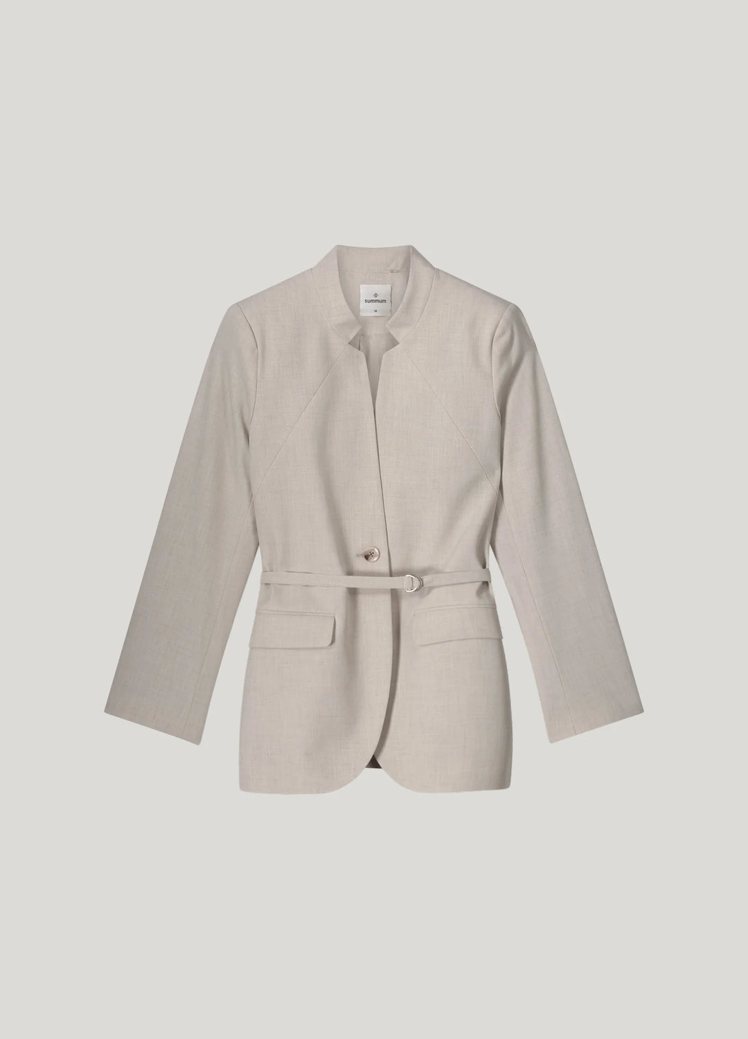 Summum Blazer Med Bælte - Creme