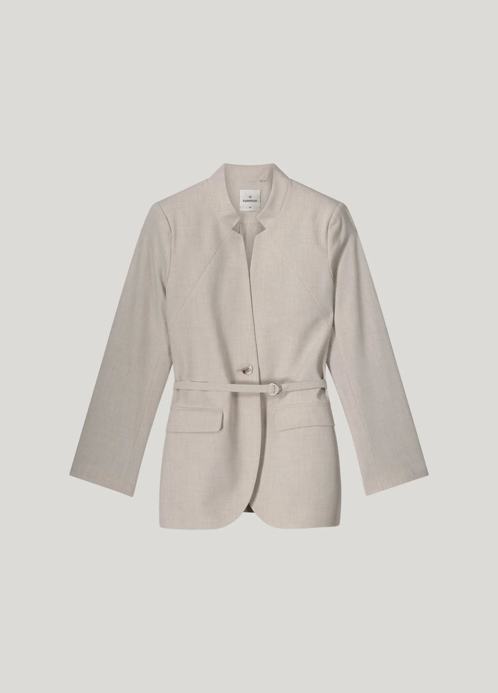 Summum Blazer Med Bælte - Creme