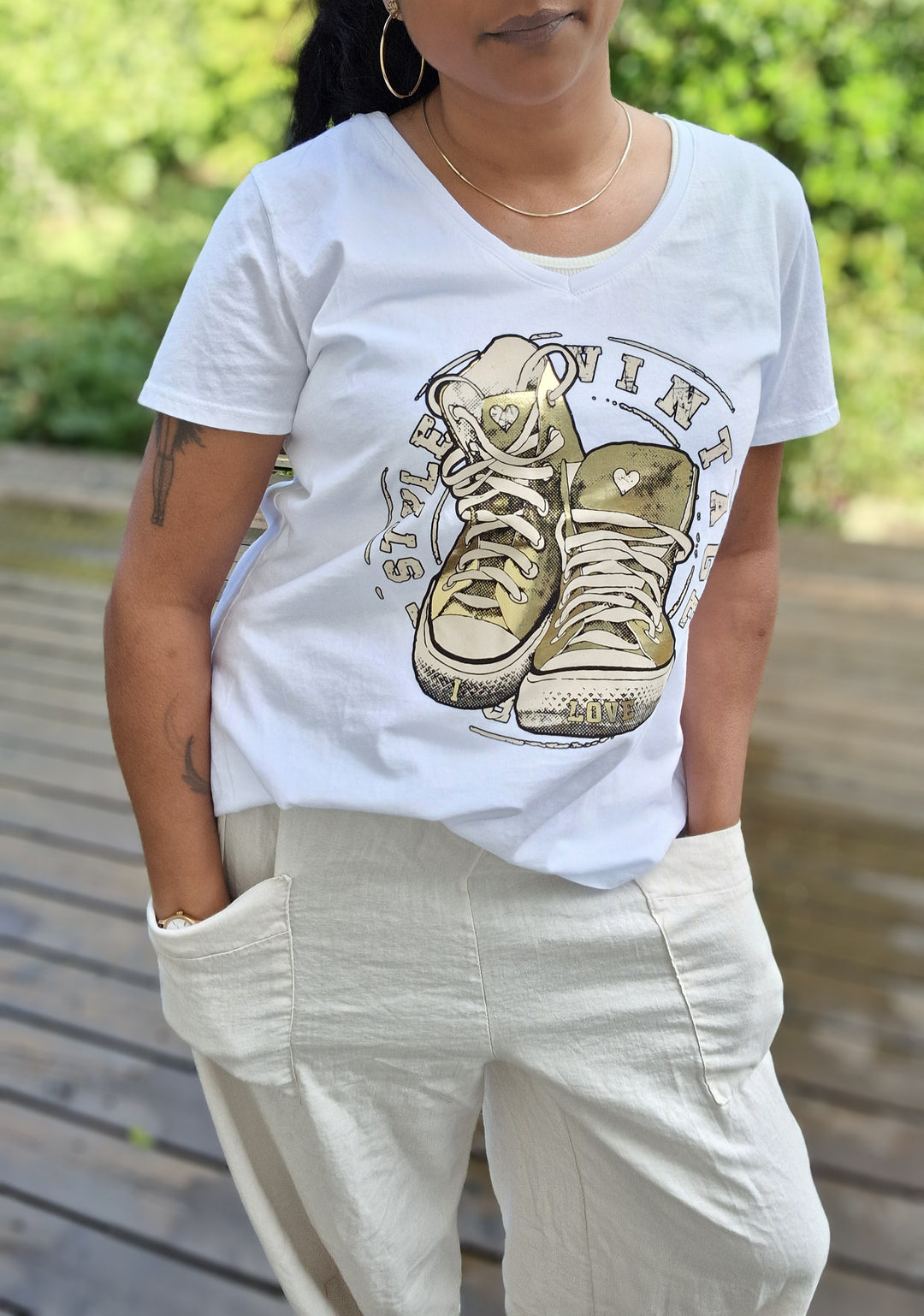 Boho Love All Star t-shirt - Guld