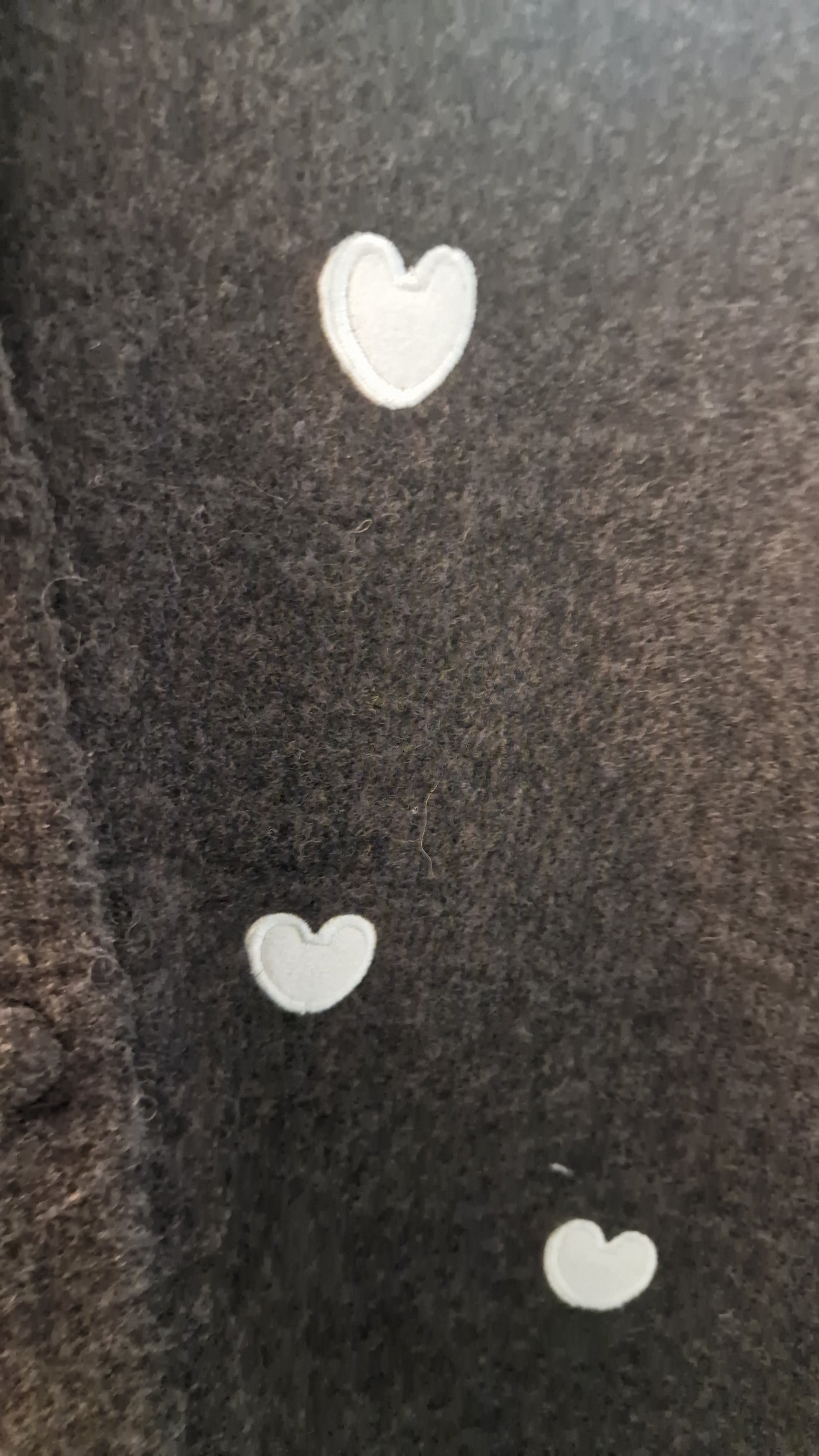 Boho Love brown heart cardigan