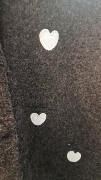 Boho Love brown heart cardigan