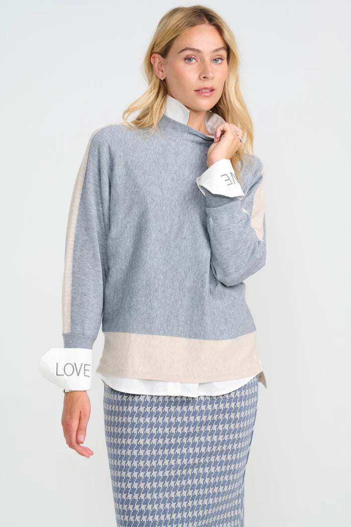 Costamani Rue Pullover - Grey/Sand