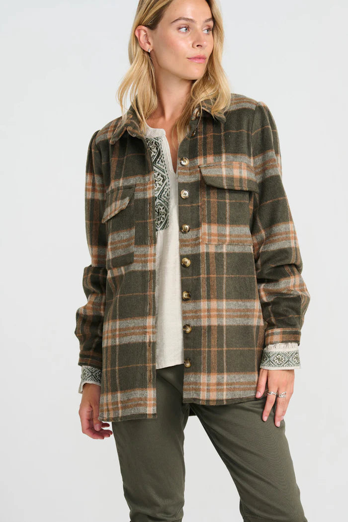 Costamani Columbine Shirt - Army Check