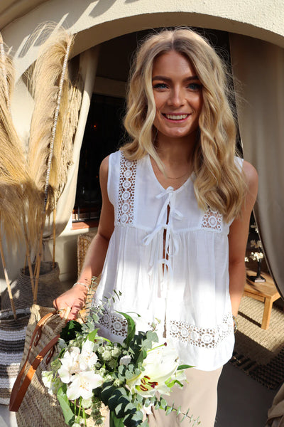 Liberte Merle Tie Top - Hvid