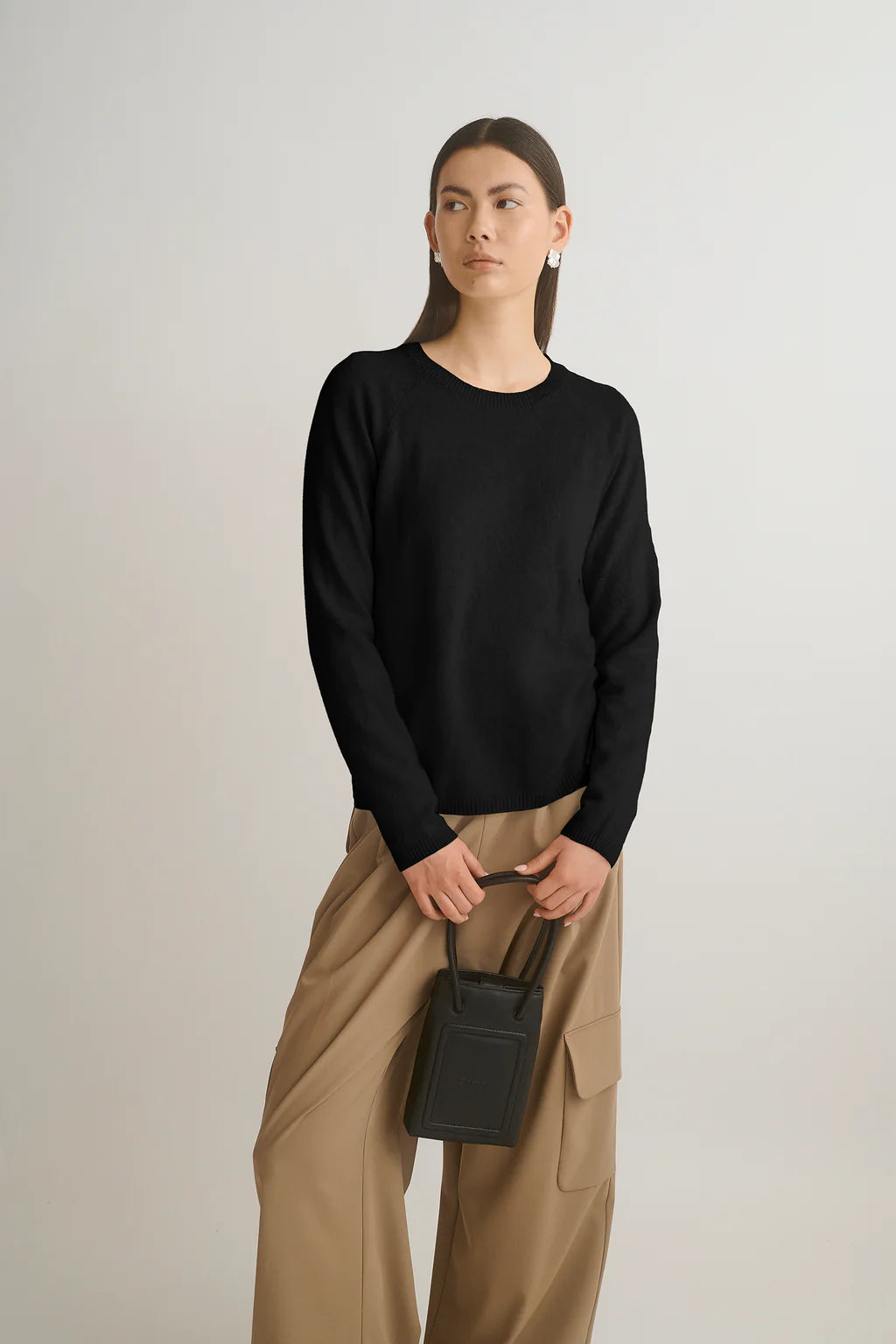Créton Linea Sweater - Sort, tøj, strik, bluse, sweater,