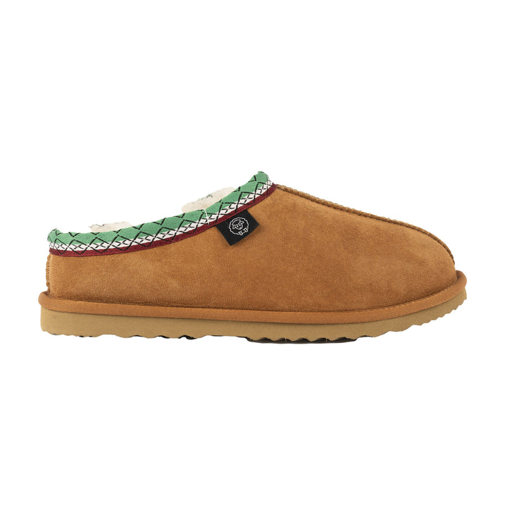 C2E Lucca Sheep Leather Slippers - Cognac
