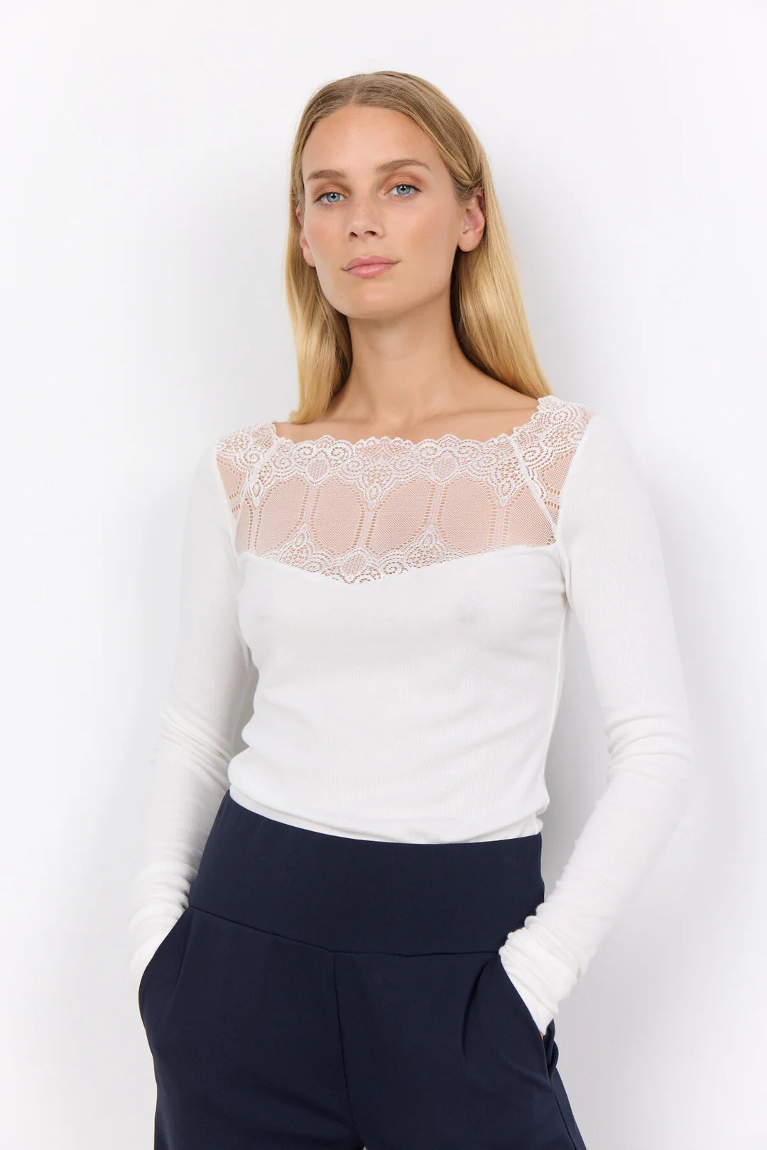 Soyaconcept T-Shirt - Off White, bluse, bluser, tøj, 