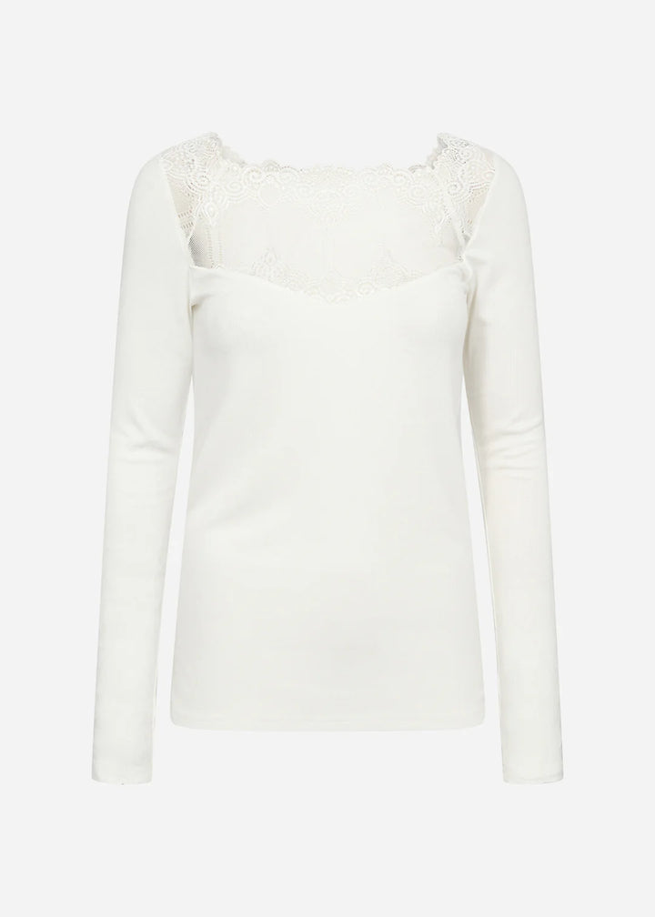 Soyaconcept T-Shirt - Off White, bluse, bluser, tøj, 