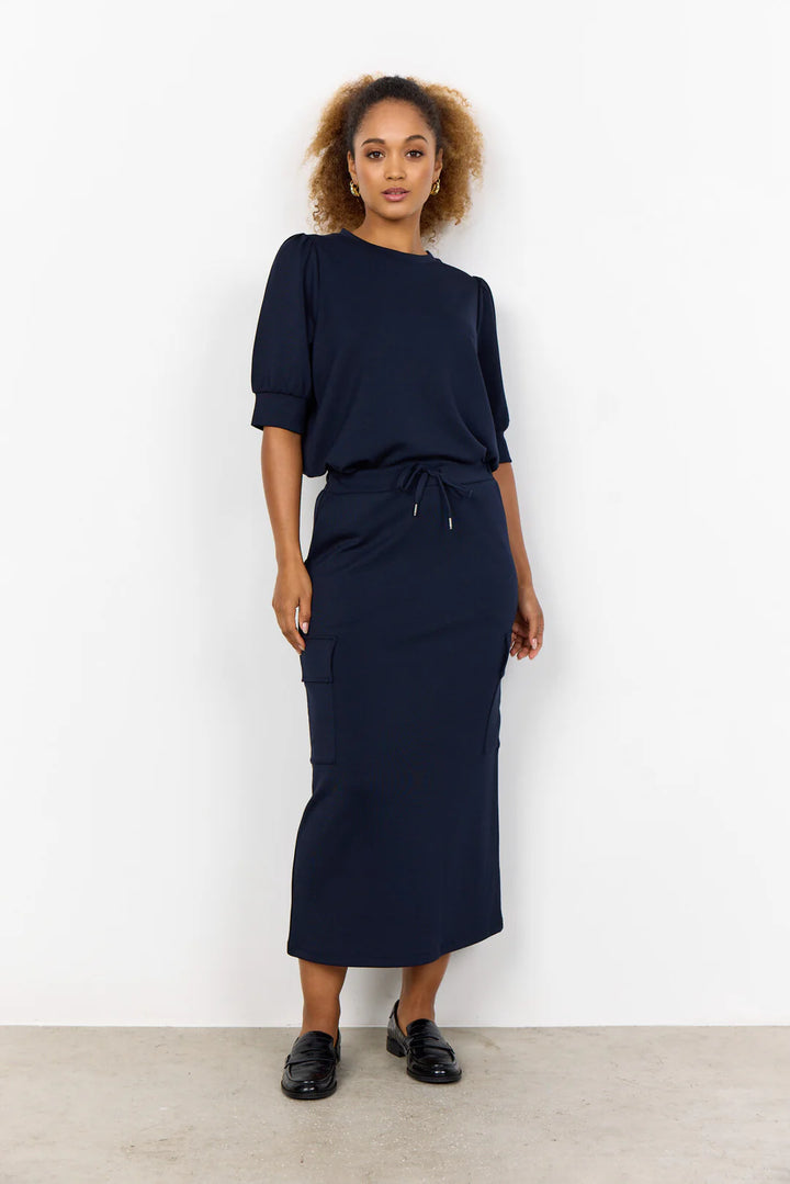Soya Banu Bluse - Navy