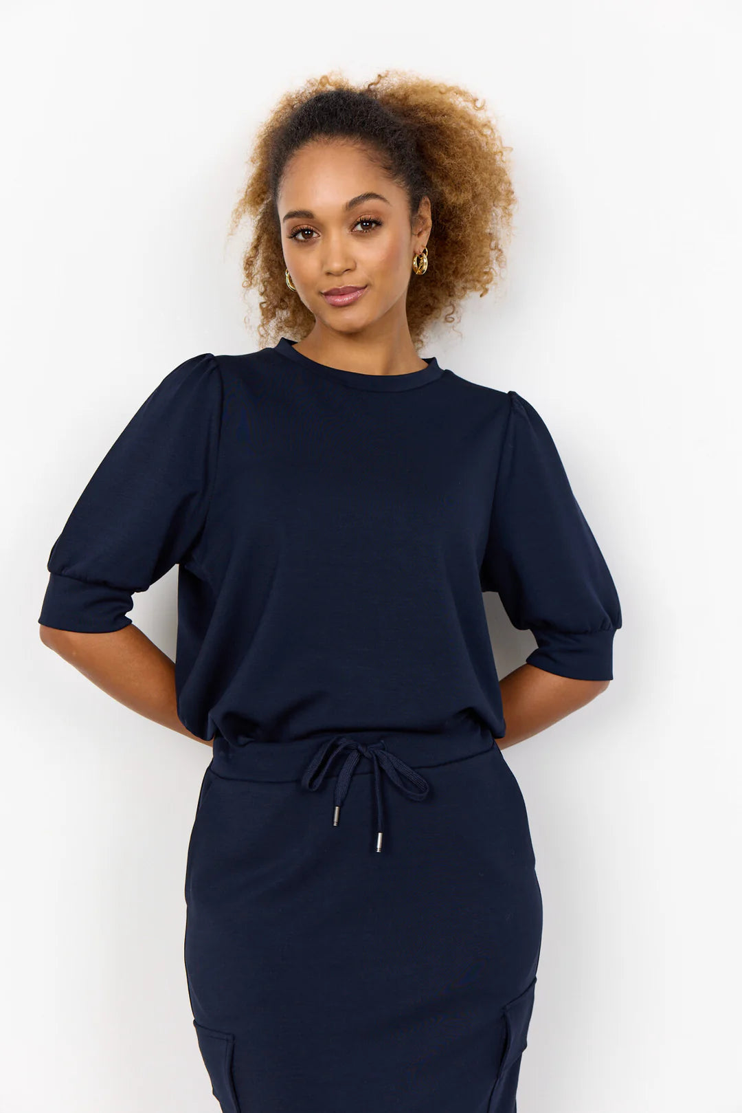 Soya Banu Bluse - Navy