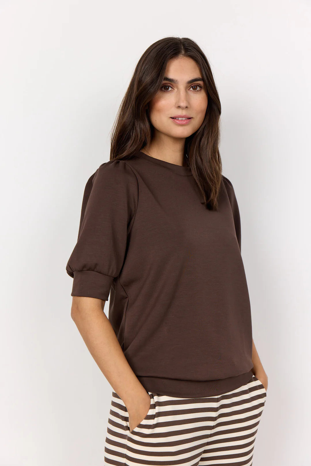 Soya Banu Bluse - Brun