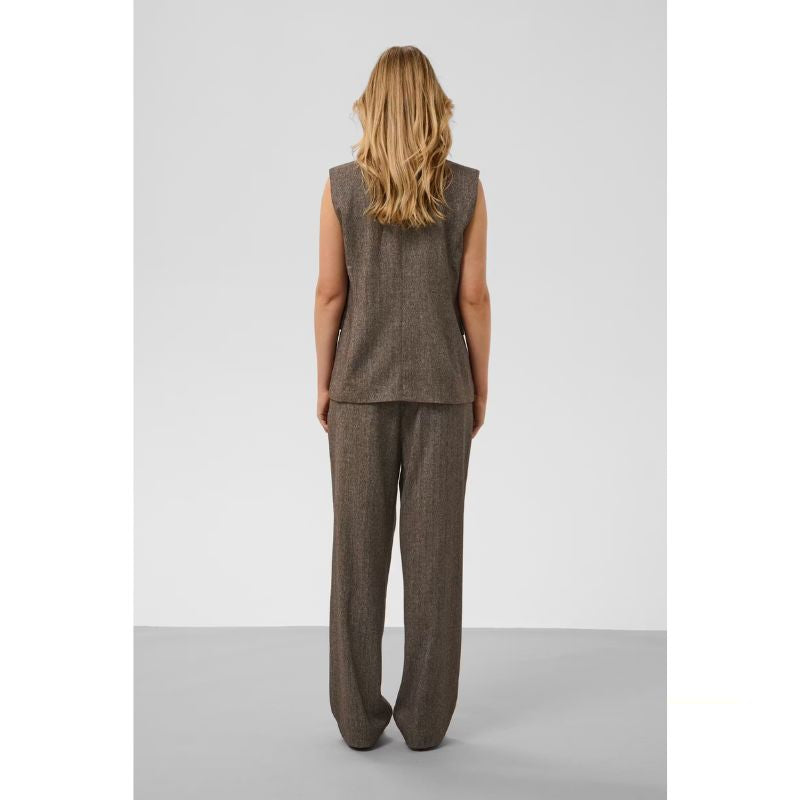 Soaked Kango Waistcoat - Ganache Herringbone