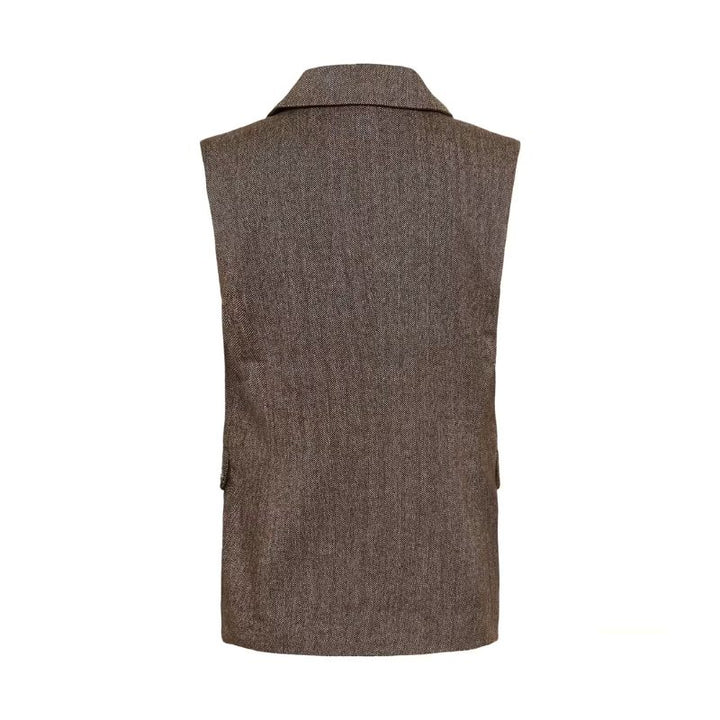 Soaked Kango Waistcoat - Ganache Herringbone