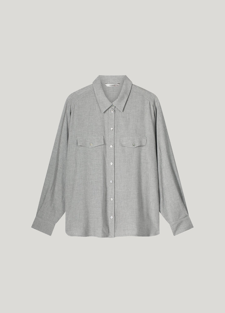 Summum Viscose Bluse - Mist, bluse, tøj, 