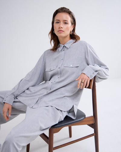 Summum Viscose Bluse - Mist, bluse, tøj,