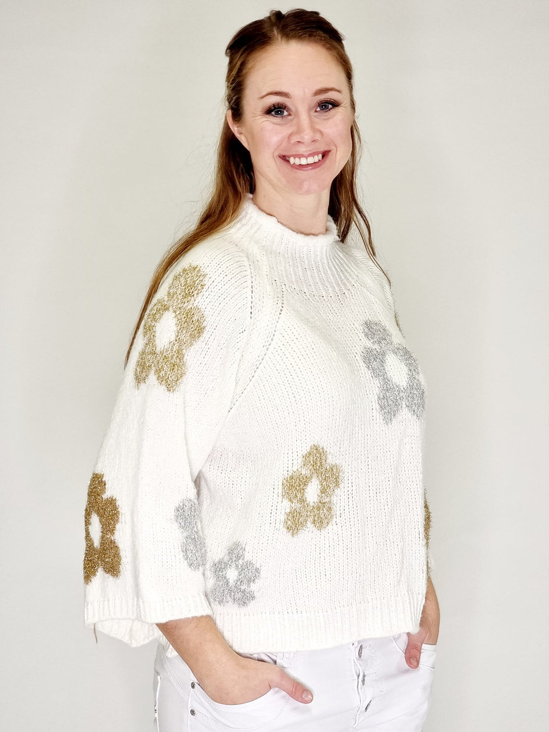 Cat &amp; Co strik med blomster