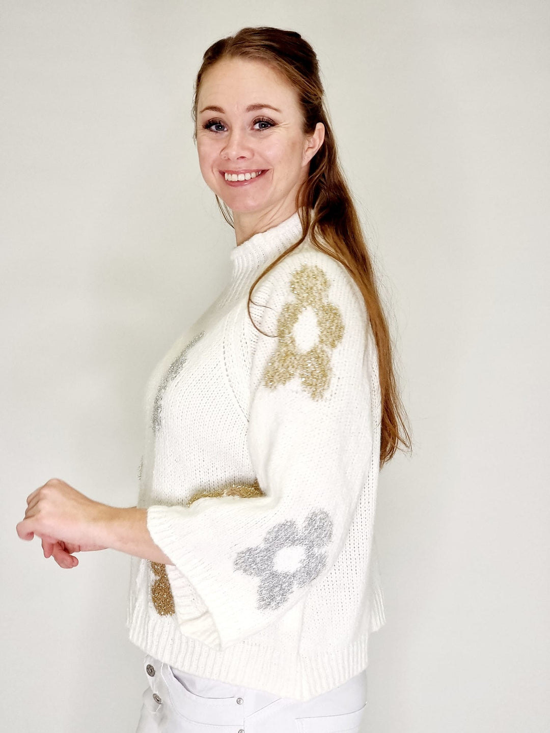 Cat &amp; Co strik med blomster