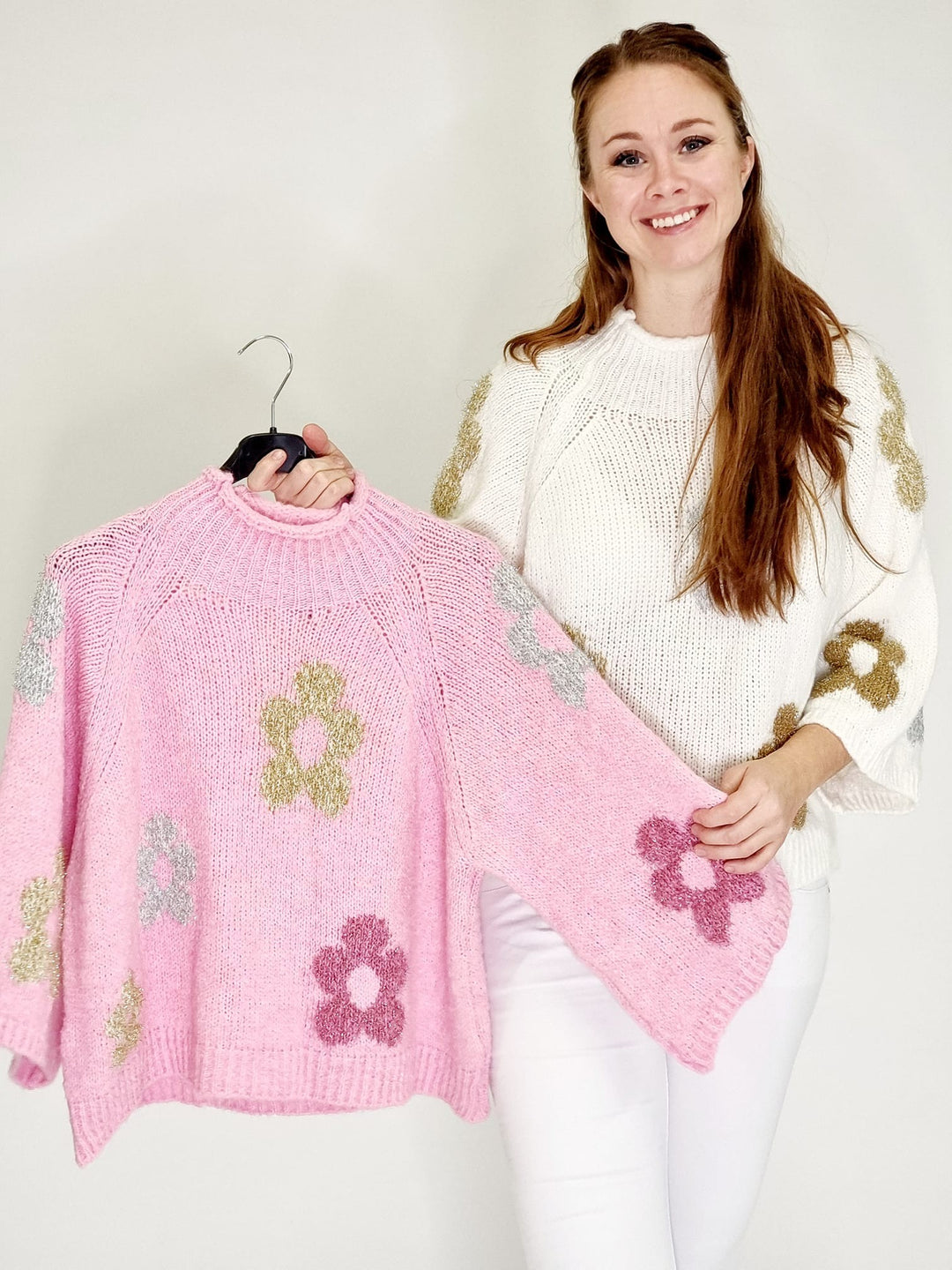 Cat &amp; Co strik med blomster
