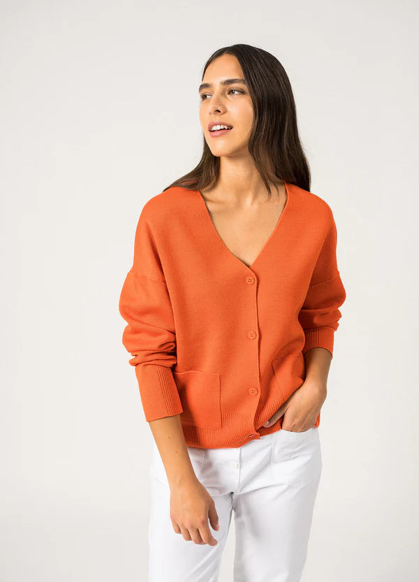 Saint James Hendaye Cardigan - Orange