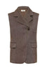 Soaked Kango Waistcoat - Ganache Herringbone