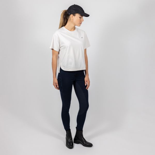 Euro-star Tech Top Simona - Ivory, ride tishirt, ridetøj, rideudstyr, t-shirt, eurostar,