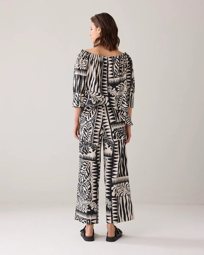 Summum 7/8th length two-tone trousers