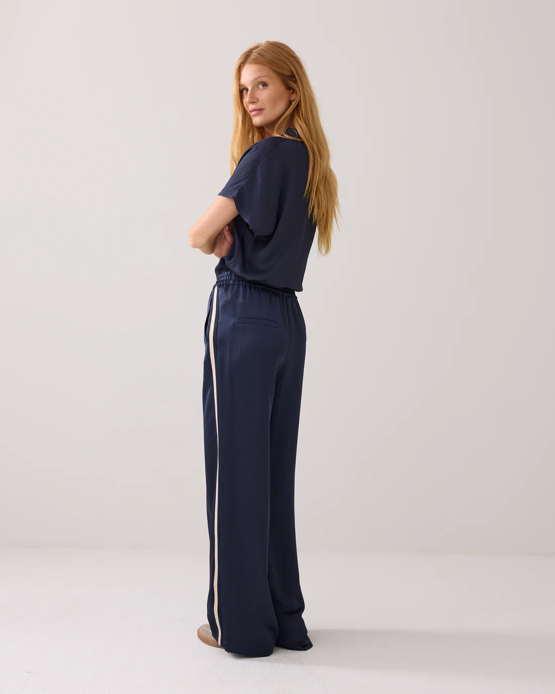 Summum Comfy trousers with piping