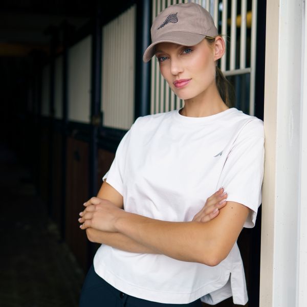 Euro-star Tech Top Simona - Ivory, ride tishirt, ridetøj, rideudstyr, t-shirt, eurostar,