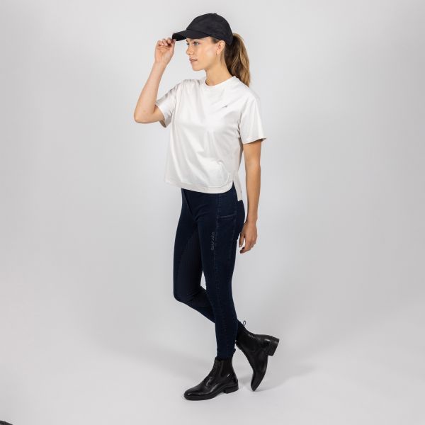 Euro-star Tech Top Simona - Ivory, ride tishirt, ridetøj, rideudstyr, t-shirt, eurostar,
